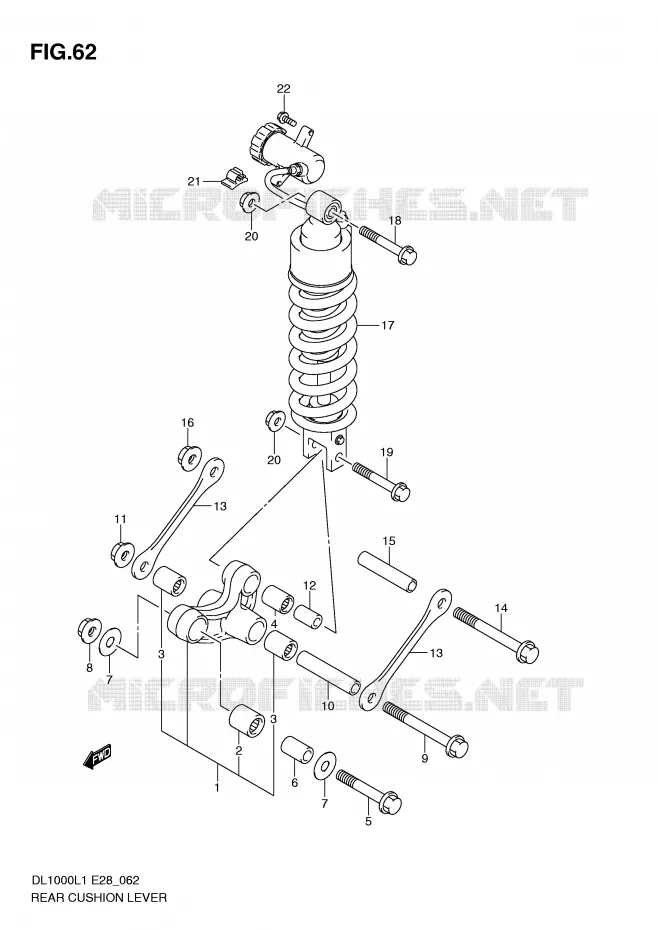 SCHOKBREKER AANEENSCHAKELING Suzuki MOTO 1000 V-STROM 2011  DL1000L1(E28)