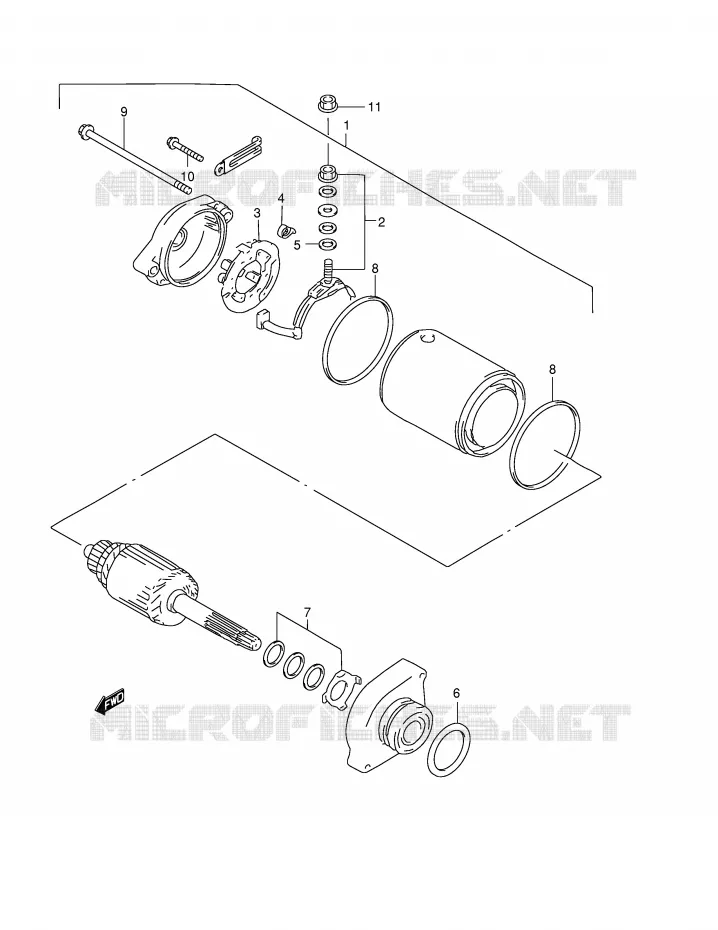 STARTMOTOR Suzuki QUAD 500 QUADMASTER 2000  LT-F500FY(E24)