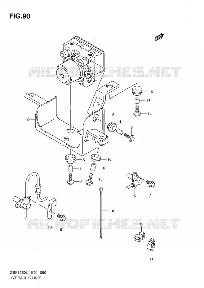ABS (GSF1250AL1 E24) Suzuki MOTO 1250 BANDIT 2011  GSF1250L1(E21)
