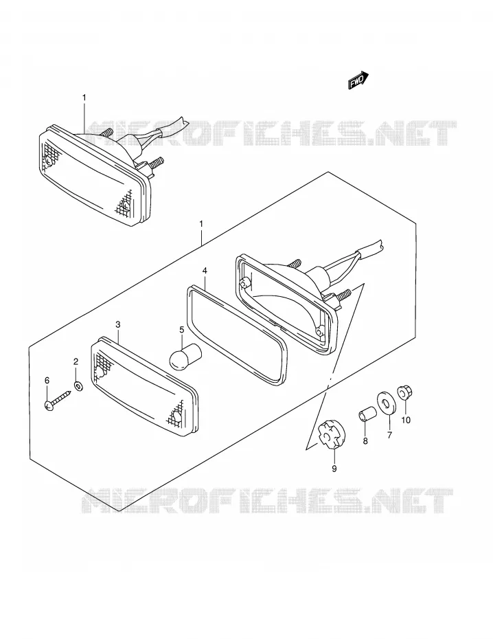 ACHTERLICHT (E24,E27) Suzuki QUAD 500 VINSON 2002  LT-F500FK2(E24)