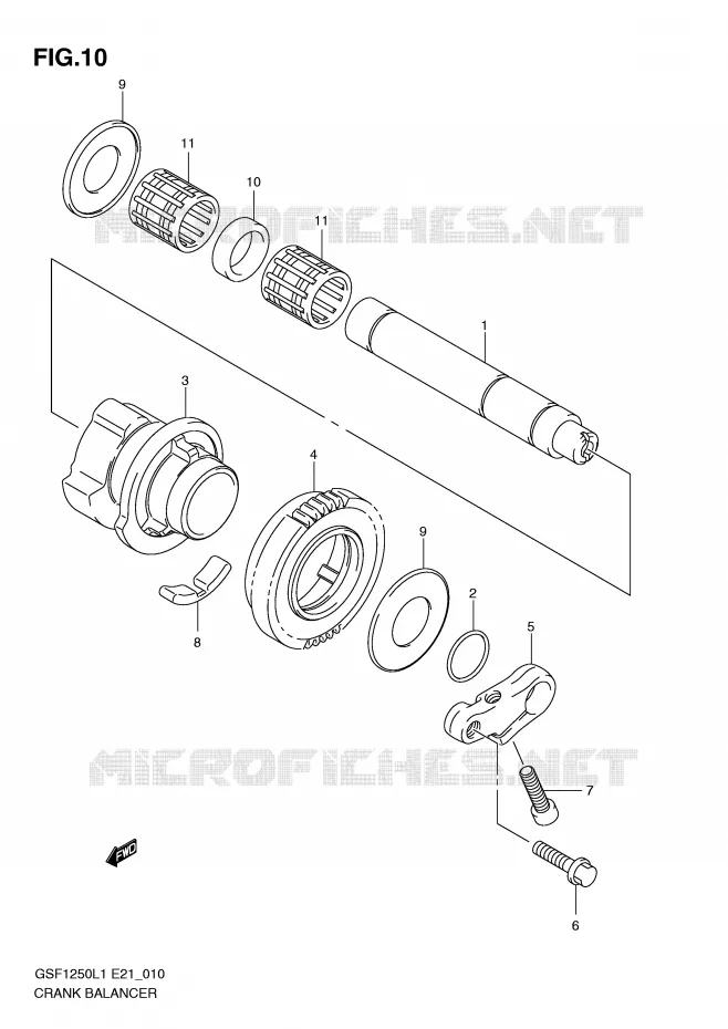 CRANK BALANCER Suzuki MOTO 1250 BANDIT 2011  GSF1250L1(E21)