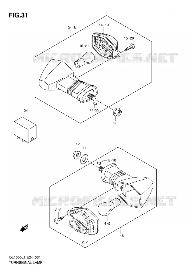 INDICATOREN Suzuki MOTO 1000 V-STROM 2011  DL1000L1(E24)