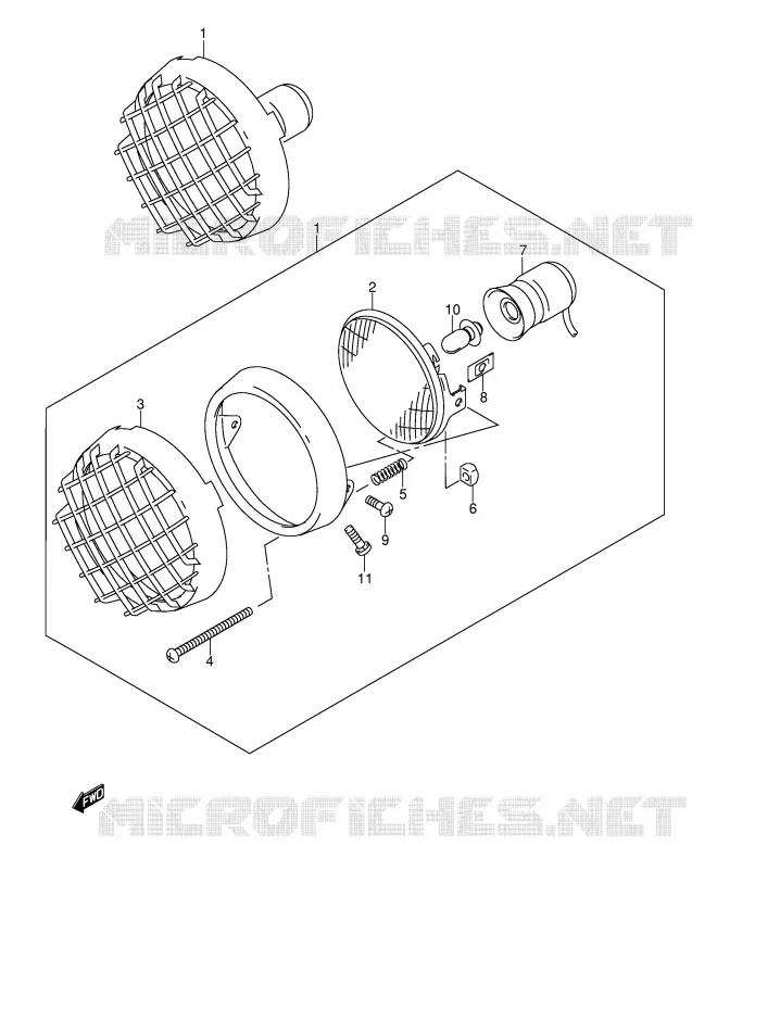 KOPLAMP (MODELE W/X E27) Suzuki QUAD 500 VINSON 2002  LT-F500FK2(E24)