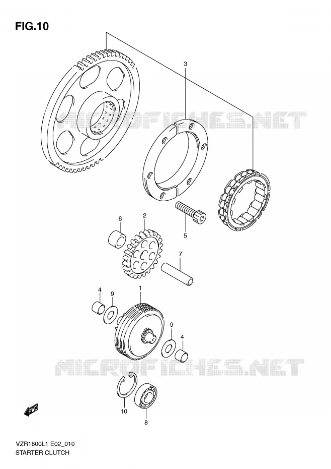 STARTMOTOR CLUTCH Suzuki MOTO 1800 INTRUDER 2011  VZR1800ZUFL1(E2)