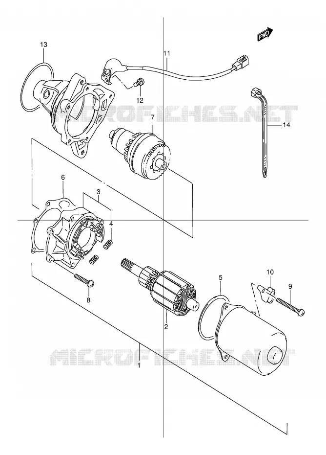 STARTMOTOR Suzuki QUAD 80 QUADSPORT 2000  LT80Y(P1)