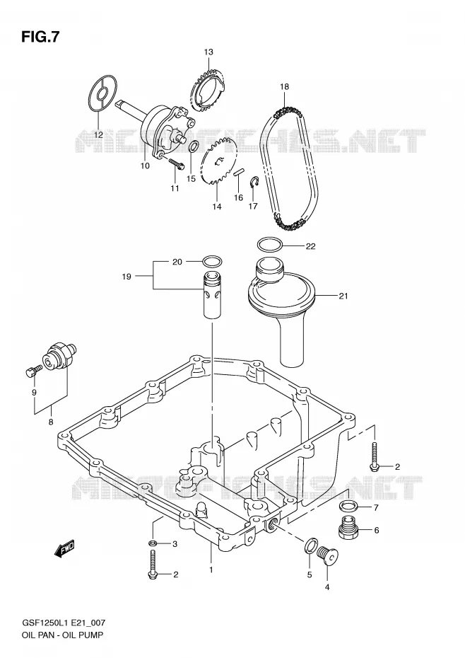 SUMP - OLIEPOMP  Suzuki MOTO 1250 BANDIT 2011  GSF1250L1(E21)