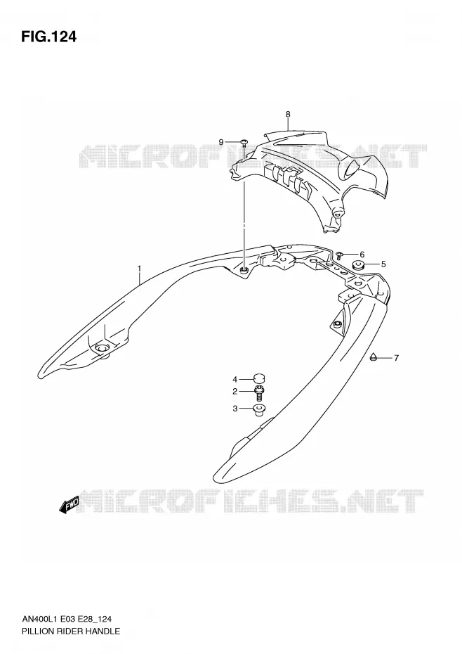 BACKREST (AN400L1 E3) Suzuki SCOOTER 400 BURGMAN 2011  AN400AL1(E03)