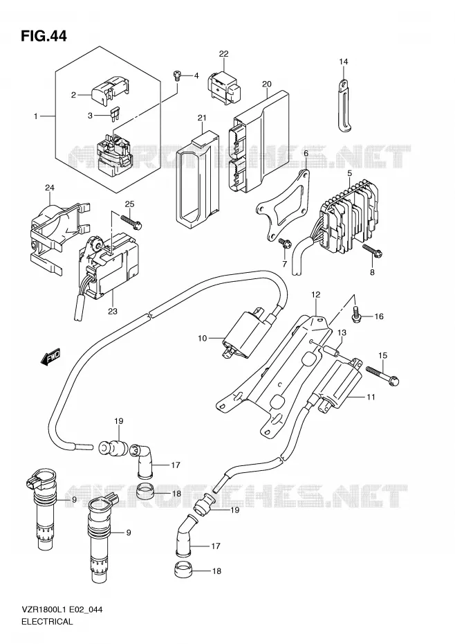 ELEKTRISCH (VZR1800ZL1 E24) Suzuki MOTO 1800 INTRUDER 2011  VZR1800ZL1(E2)