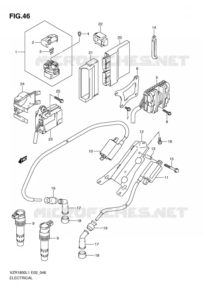ELEKTRISCH (VZR1800ZUFL1 E19) Suzuki MOTO 1800 INTRUDER 2011  VZR1800ZL1(E2)