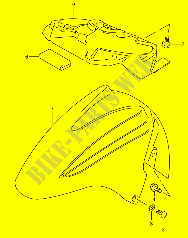 FRONT FENDER (MODELE X/Y) voor Suzuki BURGMAN 400 2000