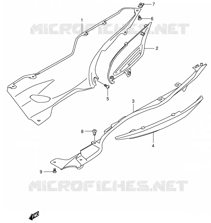 ONDERAANKLEDING (MODELE Y) Suzuki SCOOTER 400 BURGMAN 2000  AN400RY(E2)