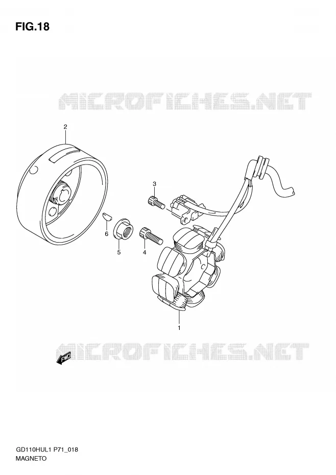 ONTSTEKING Suzuki MOTO 110 GD 2011  GD110HUL1(P71)