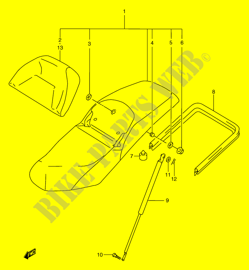 SEAT (MODELE Y) voor Suzuki BURGMAN 250 2000