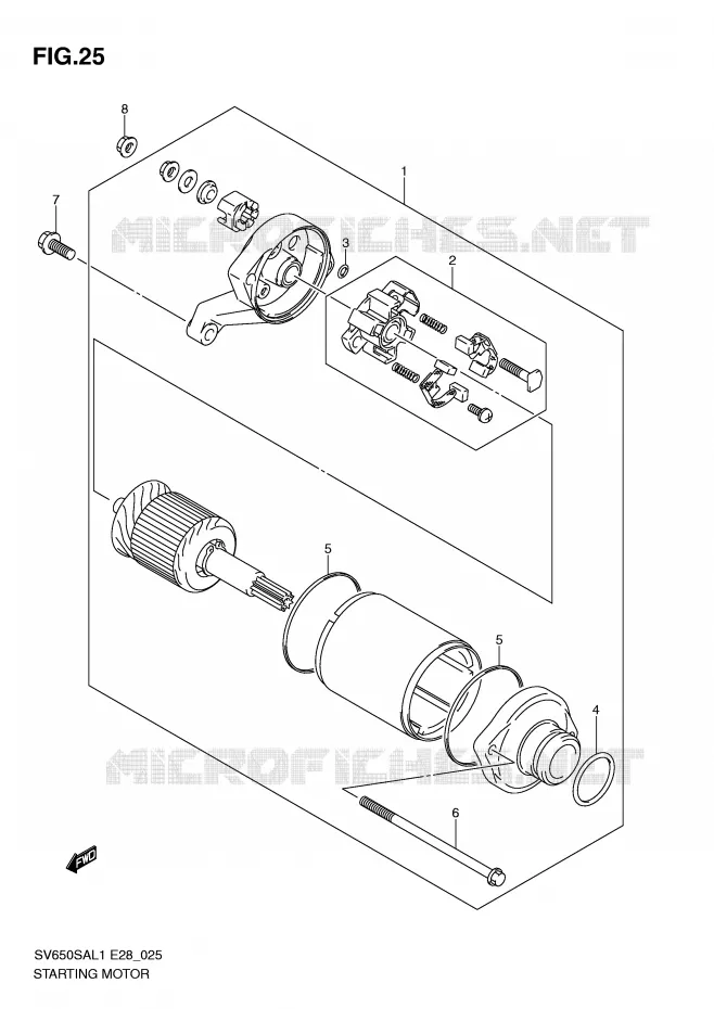 STARTMOTOR Suzuki MOTO 650 SV-S 2011  SV650SAL1(E28)