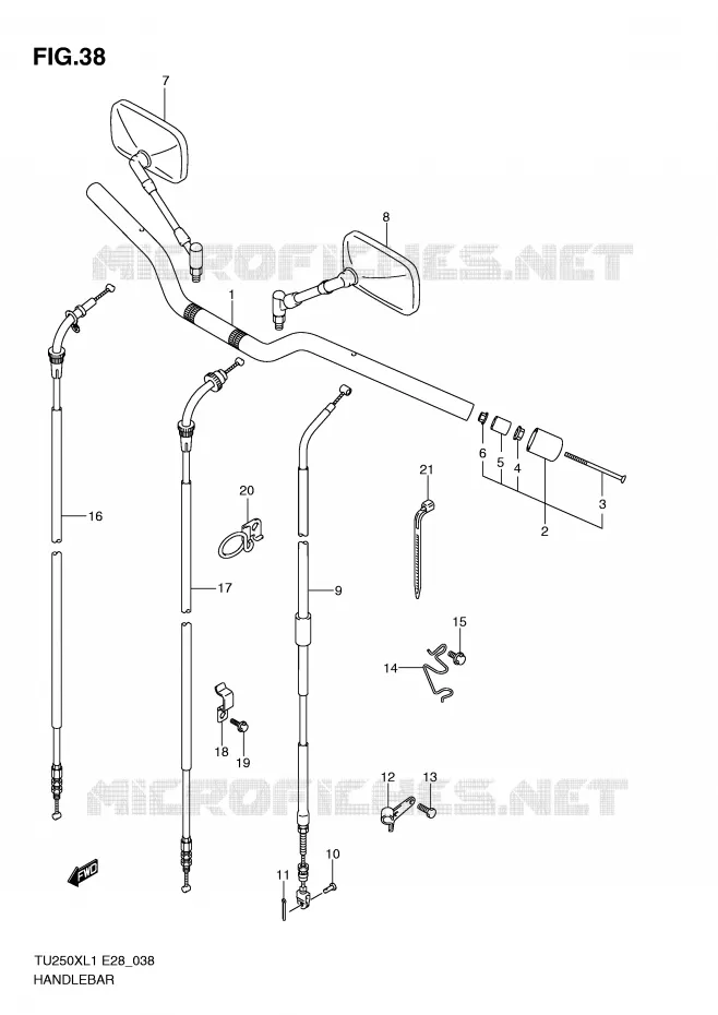 STUUR Suzuki MOTO 250 TU 2011  TU250XL1(E28)
