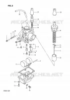 CARBURATOR MOTOR/TRANSMISSIE 50 suzuki-motorfietsen FA 1990 DP066913