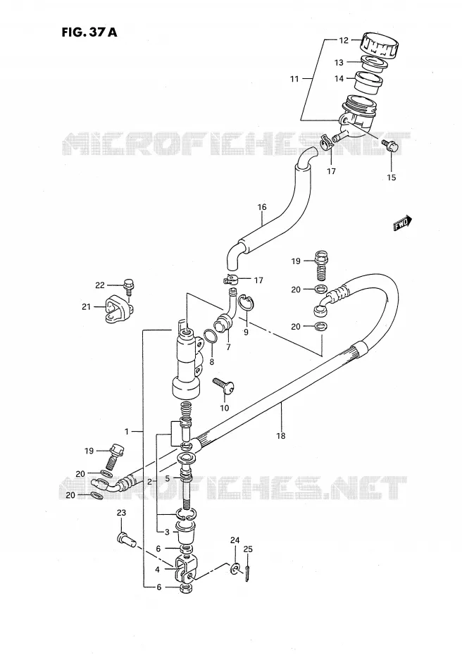 ACHTER HOOFDREMCILINDER (MODELE M/N/P/R/S) Suzuki MOTO 80 RM 1989  RM80K(E24)