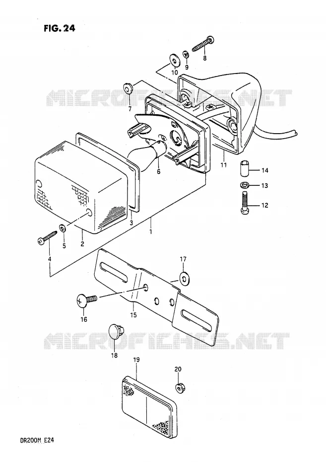 ACHTERLICHT Suzuki MOTO 200 DR 1987  DR200H(E24)