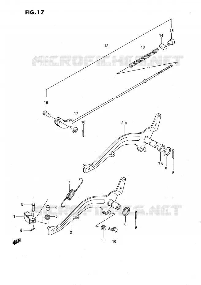 ACHTERREM (MODELE G/H/K) Suzuki MOTO 80 RM 1991  RM80M(E24)