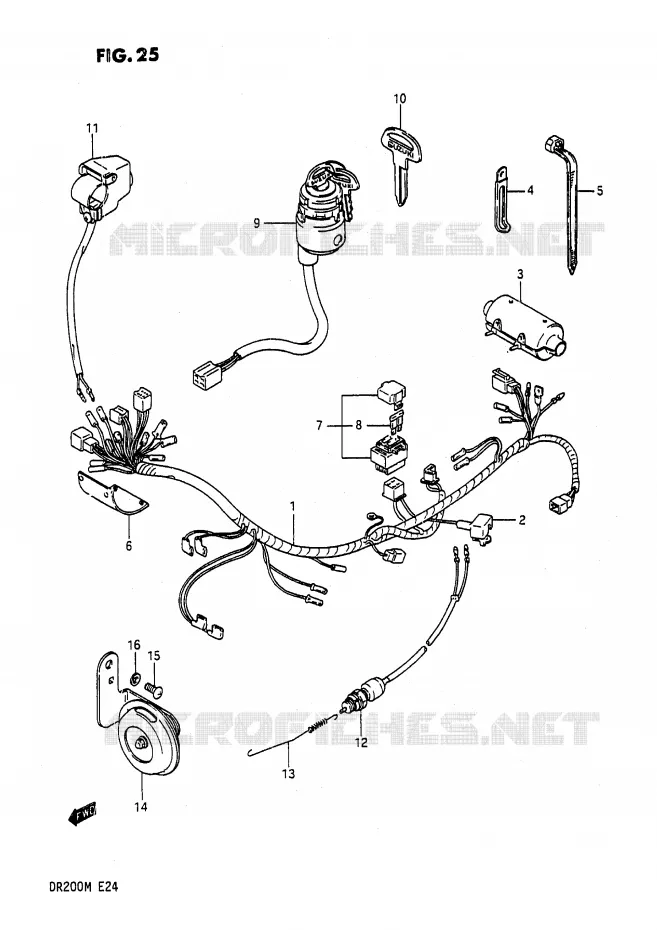 BEDRADING Suzuki MOTO 200 DR 1987  DR200H(E24)