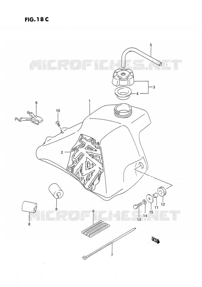 BENZINETANK (MODELE R/S) Suzuki MOTO 80 RM 1990  RM80L(E24)