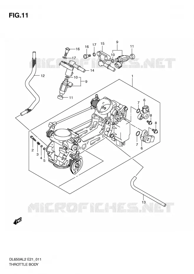 BRANDSTOFINJECTIE ASSY Suzuki MOTO 650 V-STROM 2012  DL650AL2(E21)