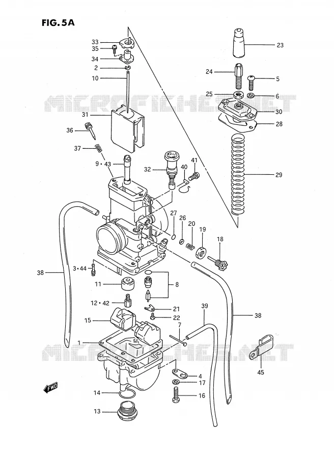 CARBURATOR (MODELE K/L/M/N/P/R/S) Suzuki MOTO 80 RM 1987  RM80H(E24)
