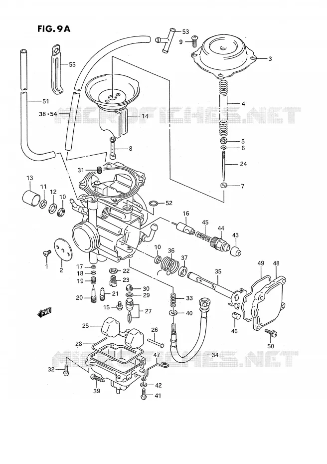 CARBURATOR (MODELE L/M/N/P/R/S) Suzuki QUAD 250 QUADRUNNER 1991  LT-4WDM(E3)
