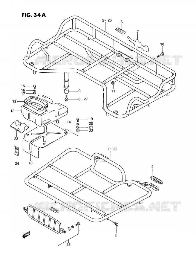 CARRIER (MODELE K/L/M/N/P/R/S) Suzuki QUAD 250 QUADRUNNER 1988  LT-4WDJ(E3)