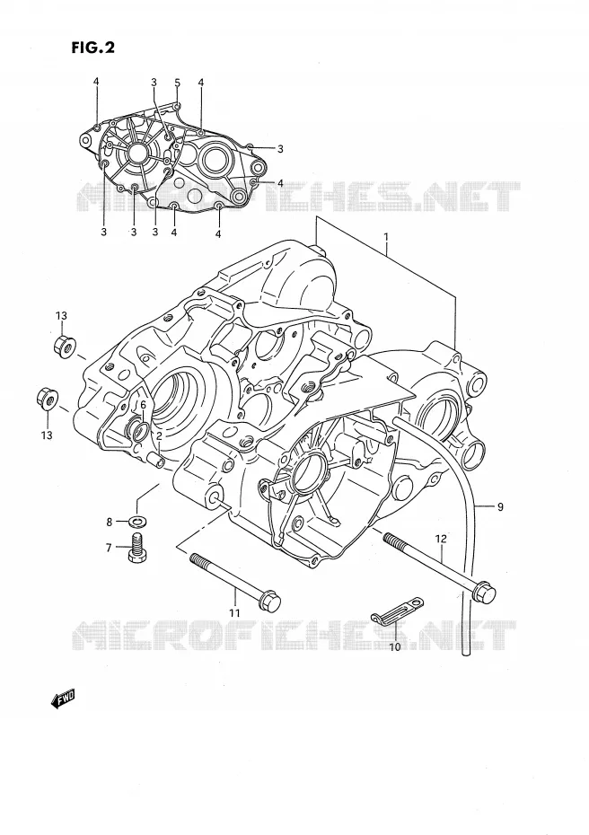 CASING (MODELE G/H) Suzuki MOTO 80 RM 1986  RM80G(E24)