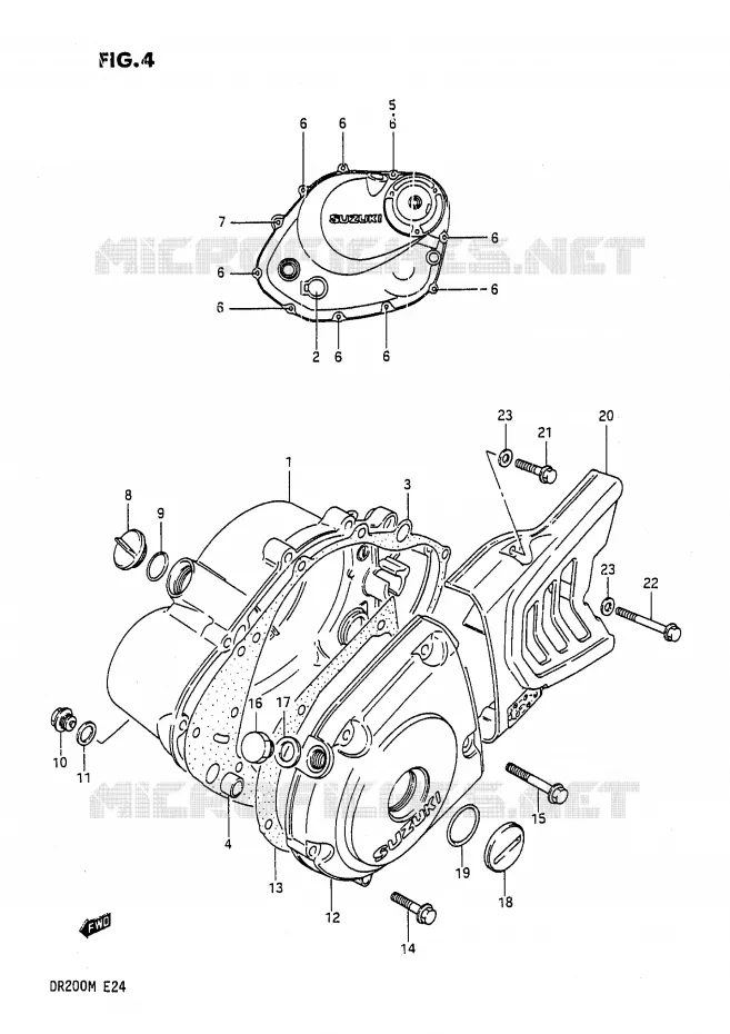 CASING Suzuki MOTO 200 DR 1987  DR200H(E24)