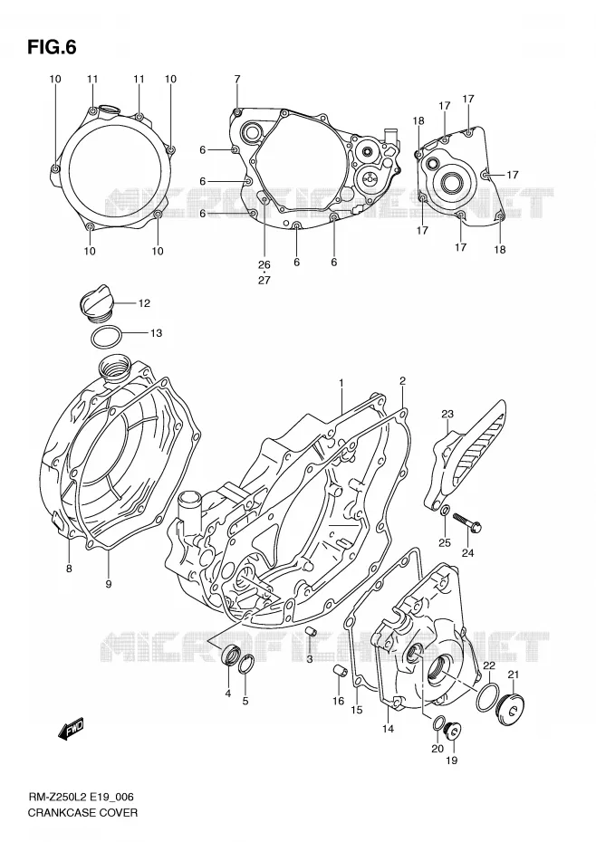 CASING Suzuki MOTO 250 RM-Z 2012  RM-Z250L2(E19)