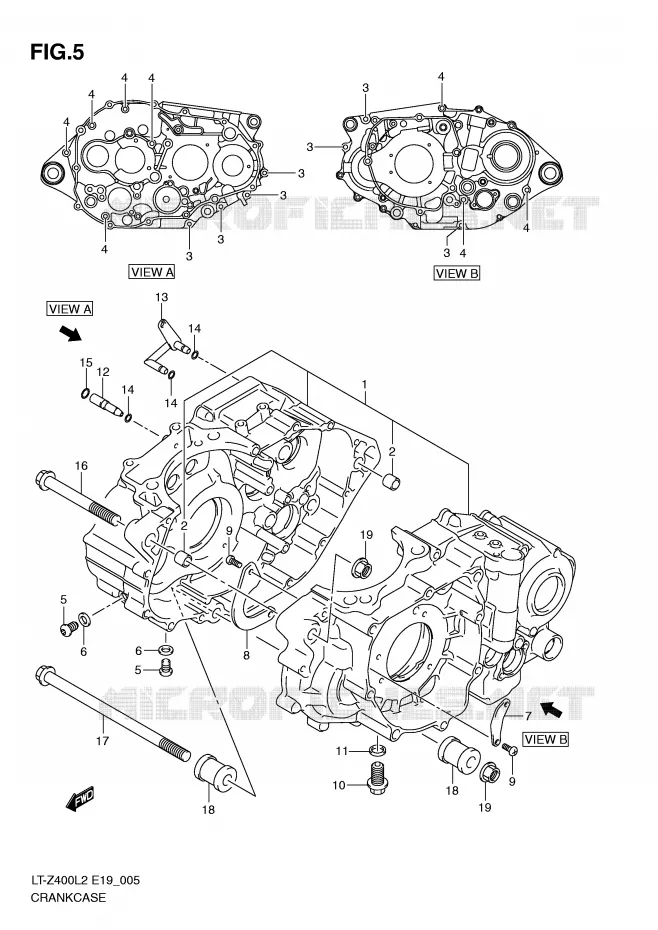 CASING Suzuki QUAD 400 QUADSPORT 2015  LT-Z400L2(E19)