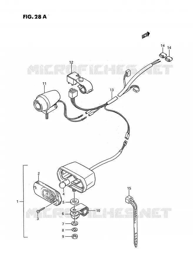 EEN BACK-UP LAMP (OPTIONNEL) Suzuki QUAD 250 QUADRUNNER 1987  LT-4WDH(E3)