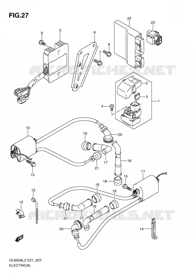 ELEKTRISCH (DL650AL2 E21) Suzuki MOTO 650 V-STROM 2012  DL650AL2(E21)