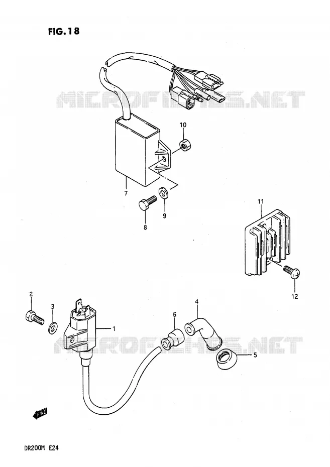 ELEKTRISCH Suzuki MOTO 200 DR 1986  DR200G(E24)