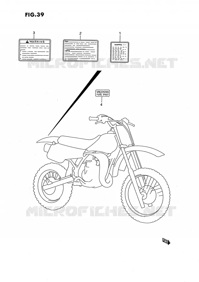 ETIKET Suzuki MOTO 80 RM 1995  RM80S(E24)
