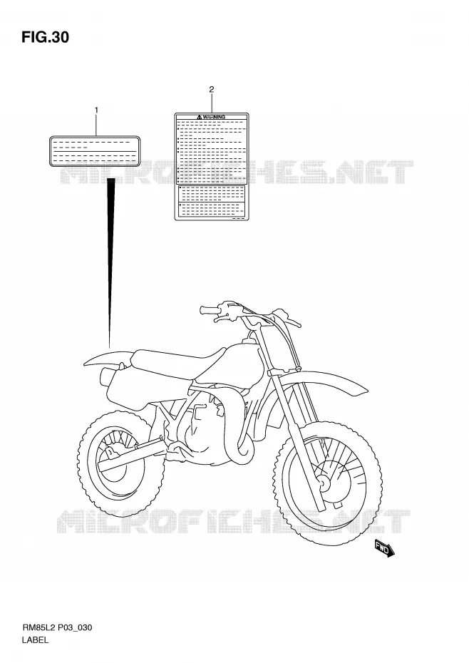 ETIKET Suzuki MOTO 85 RM 2012  RM85LL2(P03)