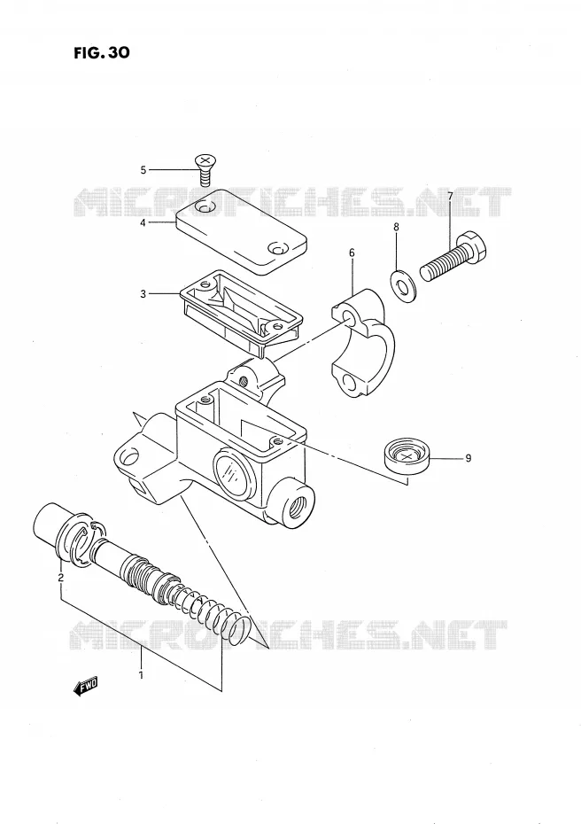 FRONT HOOFDREMCILINDER (MODELE G/H) Suzuki MOTO 80 RM 1988  RM80J(E24)