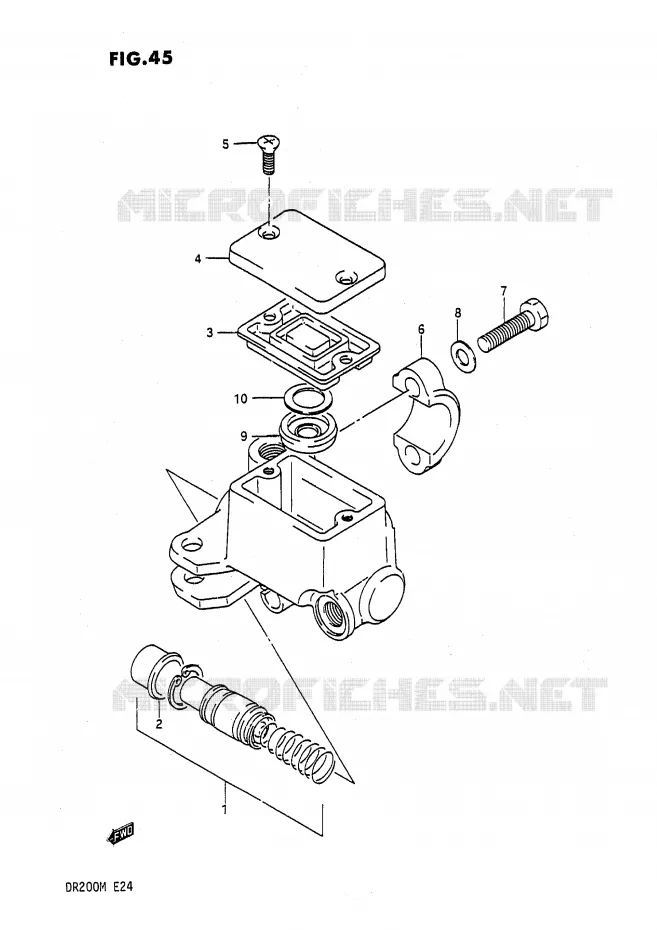 FRONT HOOFDREMCILINDER Suzuki MOTO 200 DR 1987  DR200H(E24)