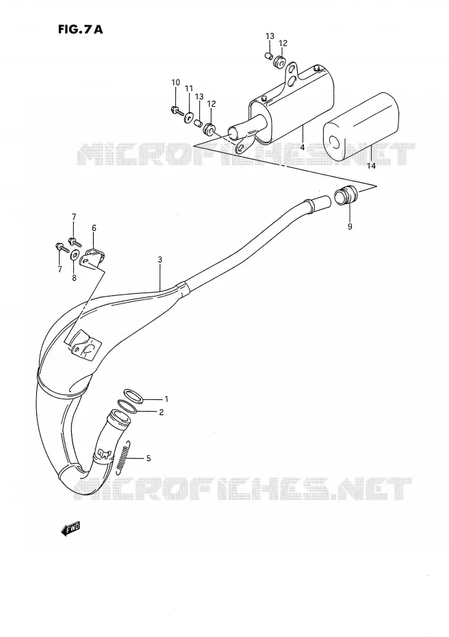 GELUIDDEMPER (MODELE K/L/M/N/P/R/S) Suzuki MOTO 80 RM 1987  RM80H(E24)