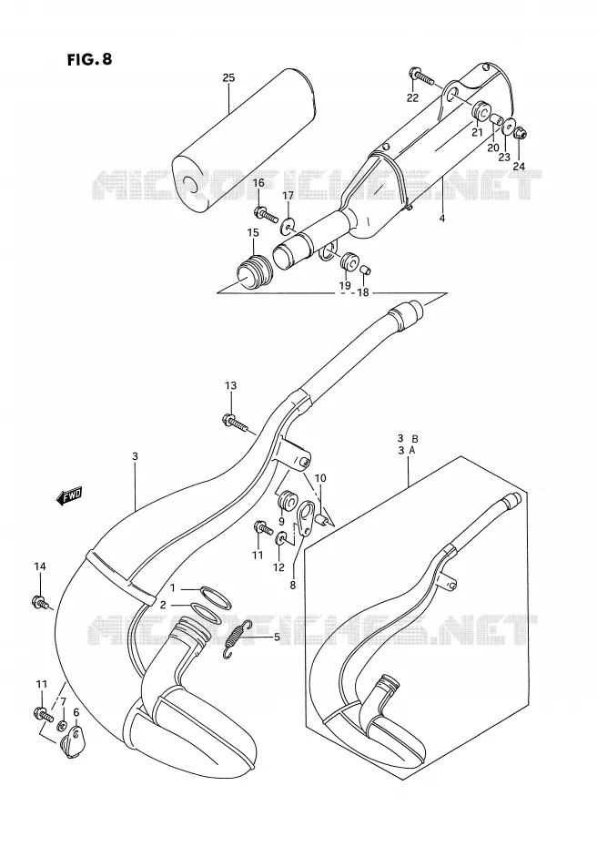 GELUIDDEMPER Suzuki MOTO 250 RM 1994  RM250R(E3)