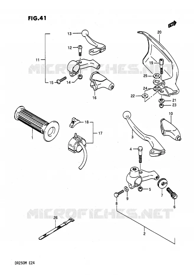 HEADLIGHT SWITCH (E1,E2) Suzuki MOTO 200 DR 1991  DR200M(E24)