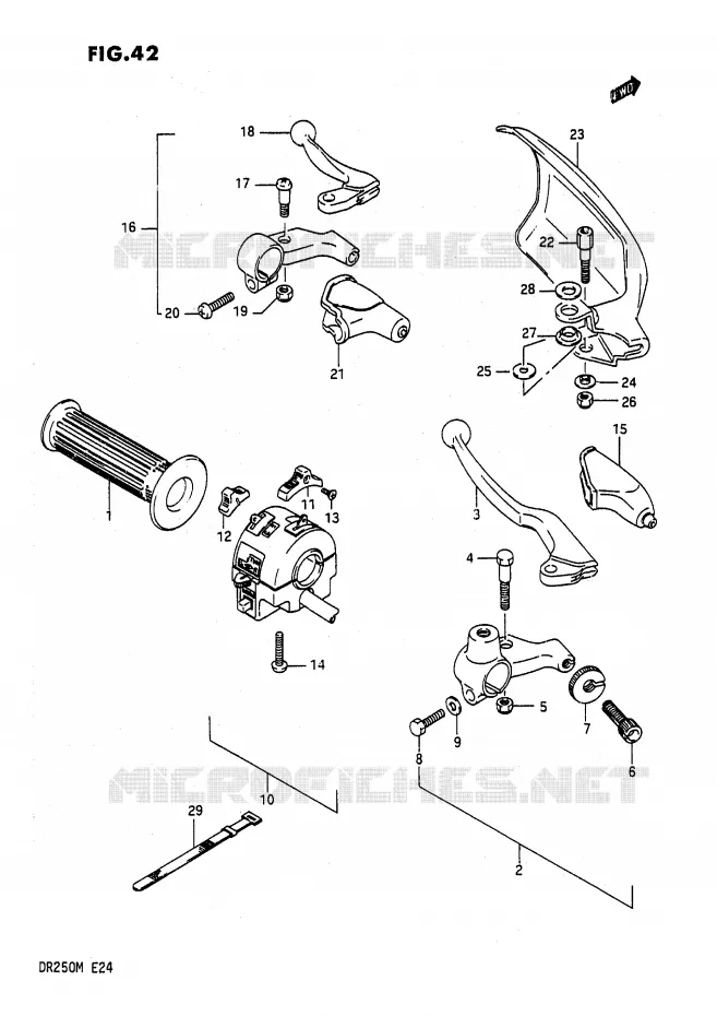 HEADLIGHT SWITCH (E6,E21,E24) Suzuki MOTO 200 DR 1987  DR200H(E24)