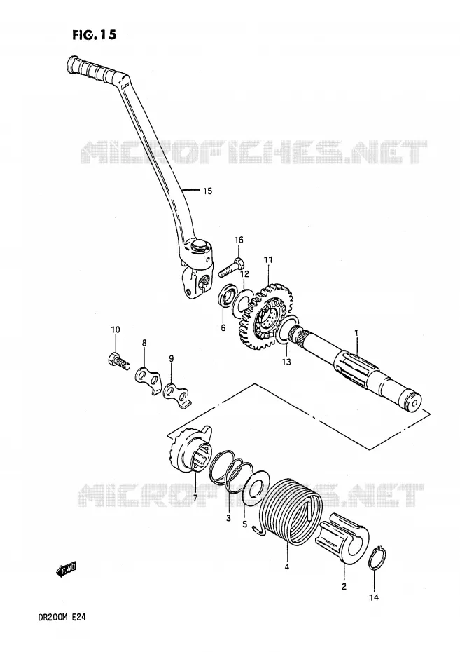 KICKSTARTER Suzuki MOTO 200 DR 1986  DR200G(E24)