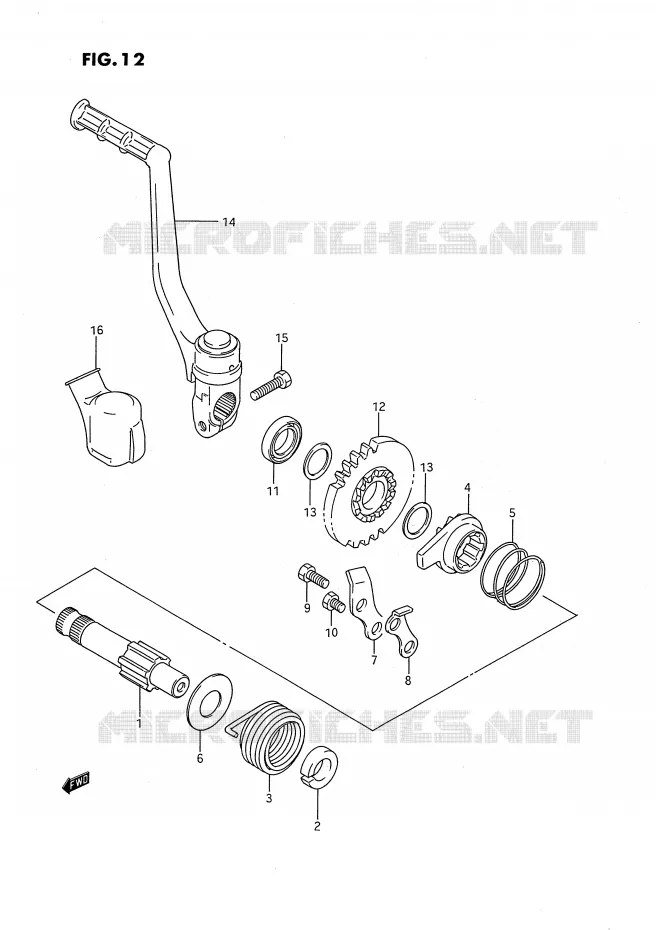 KICKSTARTER Suzuki MOTO 80 RM 1986  RM80G(E24)
