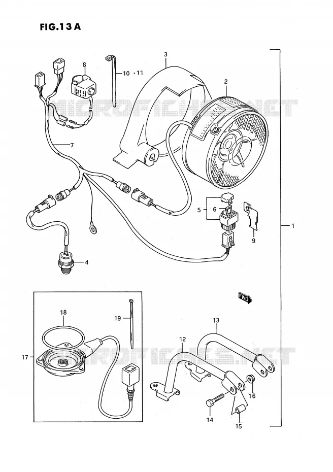KOELVENTILATOR (MODELE H/J/K/L/M:OPTIONNEL) Suzuki QUAD 250 QUADRUNNER 1994  LT-4WDR(E3)