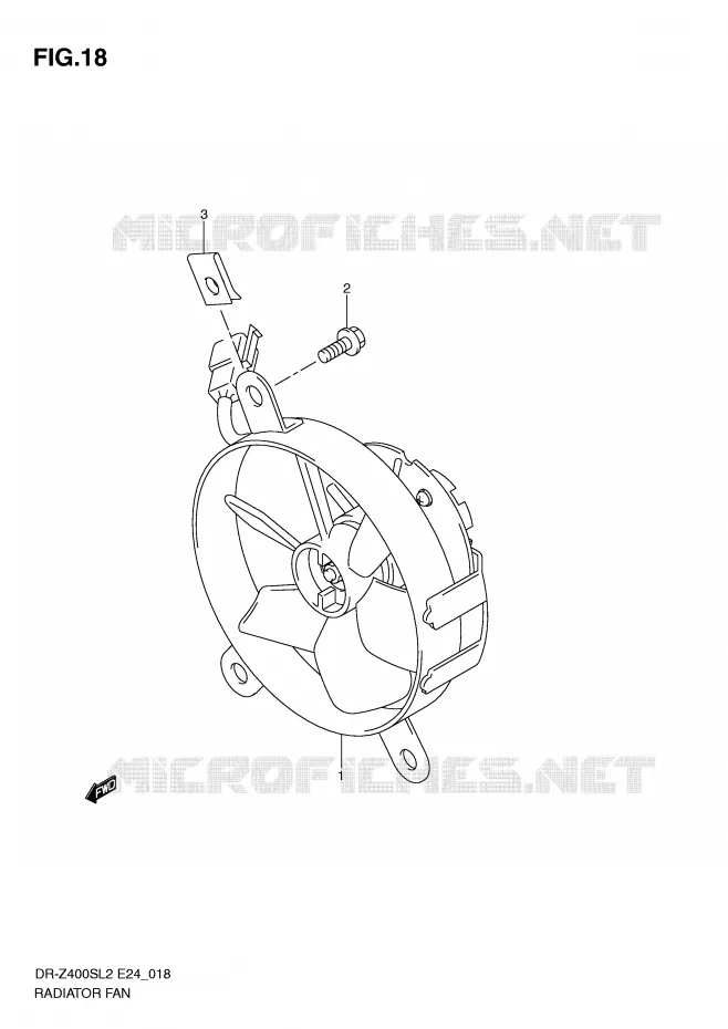 KOELVENTILATOR Suzuki MOTO 400 DR-Z 2012  DR-Z400SL2(E24)