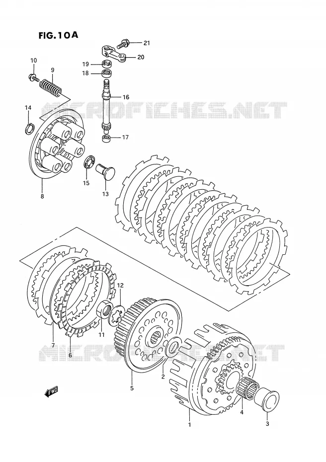 KOPPELING (MODELE R/S) Suzuki MOTO 250 RM 1994  RM250R(E3)