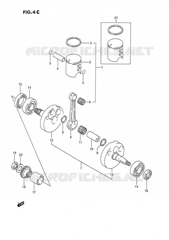 KRUKAS (MODELE M/N/P/R/S) Suzuki MOTO 80 RM 1987  RM80H(E24)